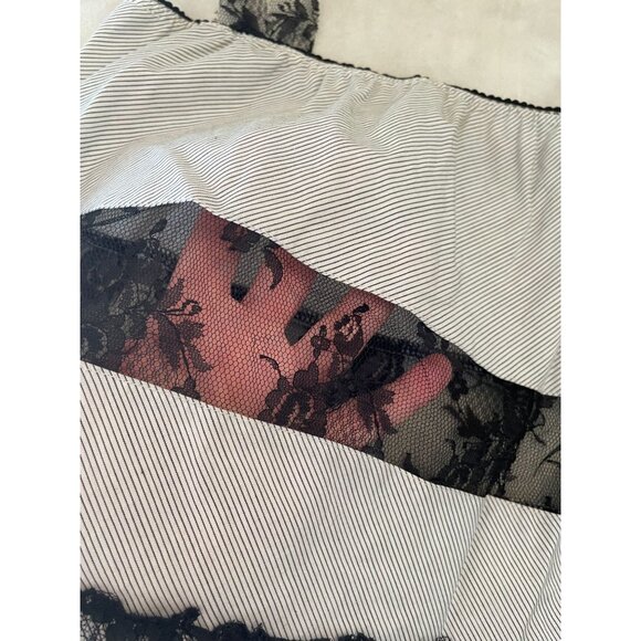 Y2K Poleci Black & White Lace Camisole Top - Size M - Picture 6 of 7